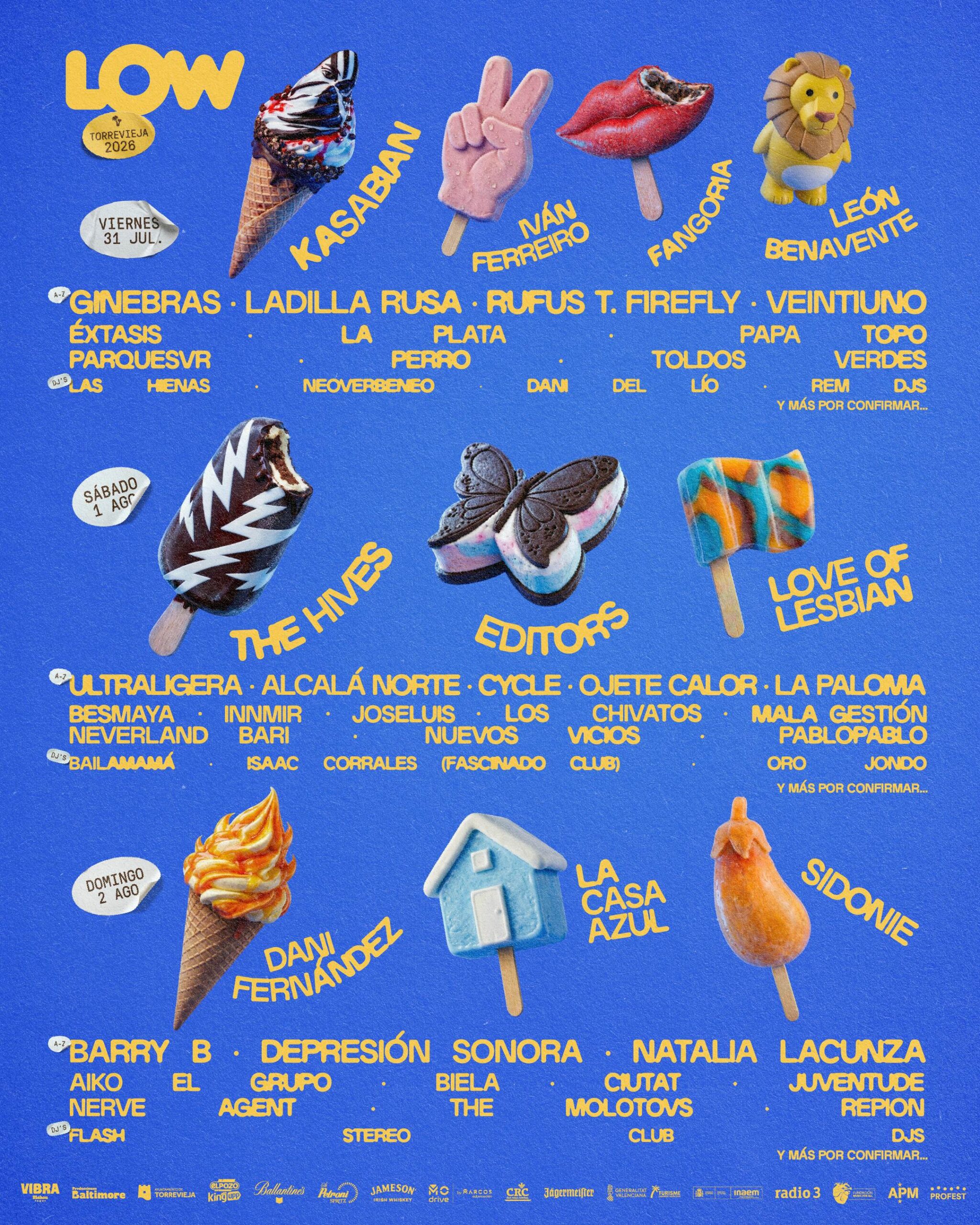 Cartel del Low mostrando helados