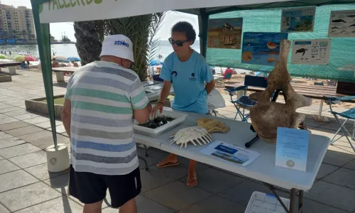 Taller ambiental en la zona de baño del Paseo